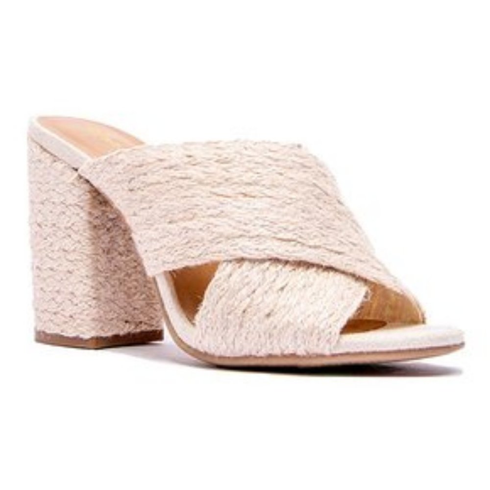 NW0T Cream/Natural Braided Crisscross Sandal